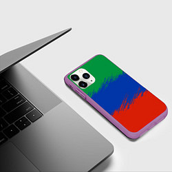 Чехол iPhone 11 Pro матовый Дагестанские цвета, цвет: 3D-фиолетовый — фото 2