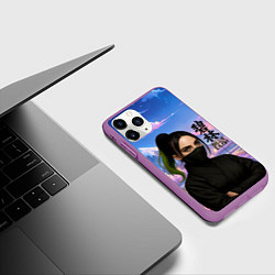 Чехол iPhone 11 Pro матовый Ниндзя Билли Айлиш, цвет: 3D-фиолетовый — фото 2