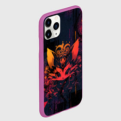 Чехол iPhone 11 Pro матовый Магический лисёнок, цвет: 3D-фиолетовый — фото 2
