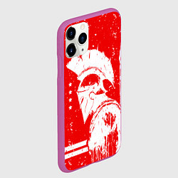 Чехол iPhone 11 Pro матовый Спартак - воин спарты, цвет: 3D-фиолетовый — фото 2