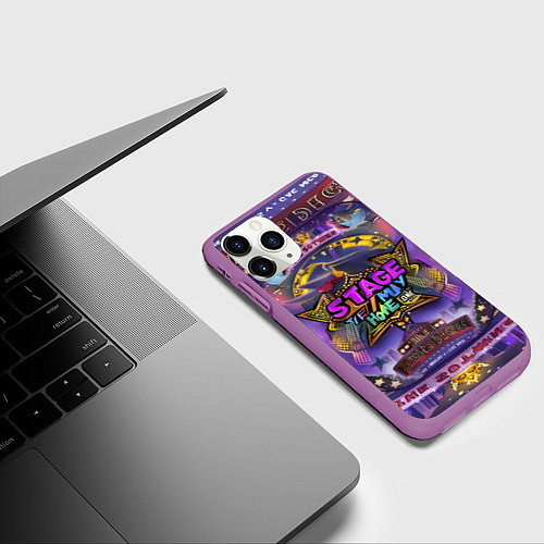 Чехол iPhone 11 Pro матовый Stage / 3D-Фиолетовый – фото 3