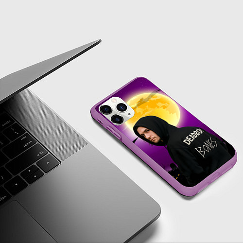 Чехол iPhone 11 Pro матовый Deadboy Bones / 3D-Фиолетовый – фото 3