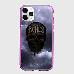 Чехол iPhone 11 Pro матовый Bones череп