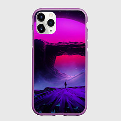 Чехол iPhone 11 Pro матовый A Journey on the planet, цвет: 3D-фиолетовый