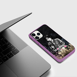 Чехол iPhone 11 Pro матовый Игрок 067 с маской - Игра в кальмара, цвет: 3D-фиолетовый — фото 2