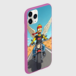 Чехол iPhone 11 Pro матовый Летящий в даль Гомер - Ария, цвет: 3D-фиолетовый — фото 2