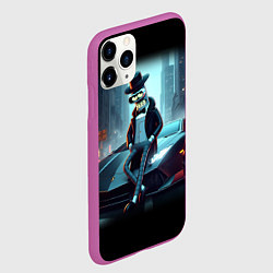 Чехол iPhone 11 Pro матовый Бендер счастливый владелец Ламборджини, цвет: 3D-фиолетовый — фото 2