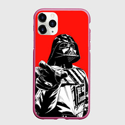 Чехол iPhone 11 Pro матовый Star wars - Darth Wader, цвет: 3D-малиновый