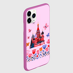 Чехол iPhone 11 Pro матовый Москва - собор, цвет: 3D-фиолетовый — фото 2