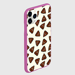 Чехол iPhone 11 Pro матовый Нашивки какашки, цвет: 3D-фиолетовый — фото 2