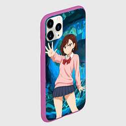 Чехол iPhone 11 Pro матовый Сиратори Айра - знак стоп, цвет: 3D-фиолетовый — фото 2