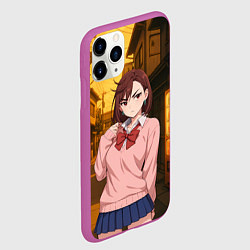 Чехол iPhone 11 Pro матовый Недовольная Сиратори Айра, цвет: 3D-фиолетовый — фото 2