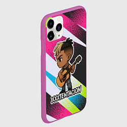 Чехол iPhone 11 Pro матовый XXXTentacion в мультяшном стиле, цвет: 3D-фиолетовый — фото 2
