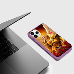Чехол iPhone 11 Pro матовый Сангвиний кровавый ангел, цвет: 3D-фиолетовый — фото 2
