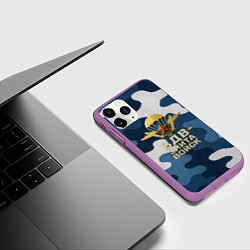 Чехол iPhone 11 Pro матовый ВДВ - элита войск, цвет: 3D-фиолетовый — фото 2