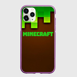 Чехол iPhone 11 Pro матовый Minecraft forever, цвет: 3D-фиолетовый