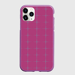 Чехол iPhone 11 Pro матовый Color pink stripes, цвет: 3D-фиолетовый