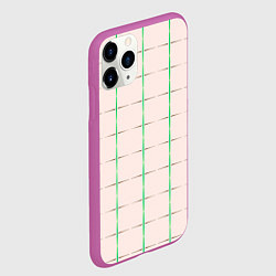 Чехол iPhone 11 Pro матовый Color white stripes, цвет: 3D-фиолетовый — фото 2