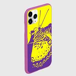 Чехол iPhone 11 Pro матовый Бабочка-абстракция, цвет: 3D-фиолетовый — фото 2