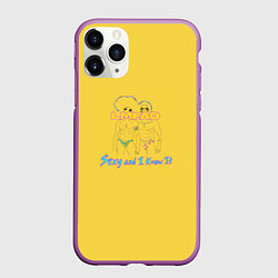 Чехол iPhone 11 Pro матовый Sexy and I Know It, цвет: 3D-фиолетовый