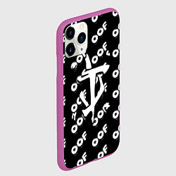 Чехол iPhone 11 Pro матовый Doom off black, цвет: 3D-фиолетовый — фото 2