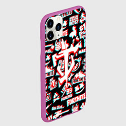 Чехол iPhone 11 Pro матовый Doom x fortnite glitch, цвет: 3D-фиолетовый — фото 2