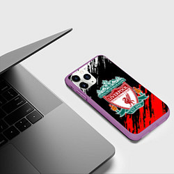 Чехол iPhone 11 Pro матовый Арсенал краски текстура, цвет: 3D-фиолетовый — фото 2