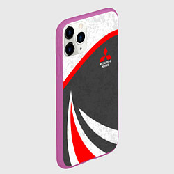 Чехол iPhone 11 Pro матовый Mitsubishi - красный и серый, цвет: 3D-фиолетовый — фото 2
