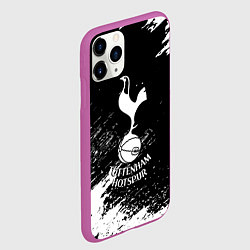 Чехол iPhone 11 Pro матовый Тоттенхэм белые брызги красок, цвет: 3D-фиолетовый — фото 2