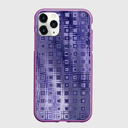 Чехол iPhone 11 Pro матовый Геометрический градиент фиолетовый, цвет: 3D-фиолетовый