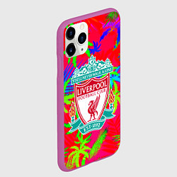 Чехол iPhone 11 Pro матовый Liverpool тропический неон, цвет: 3D-фиолетовый — фото 2