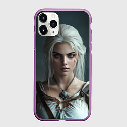 Чехол iPhone 11 Pro матовый Цири с янтарными глазами, цвет: 3D-фиолетовый