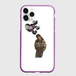 Чехол iPhone 11 Pro матовый J-Hope, цвет: 3D-фиолетовый