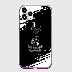 Чехол iPhone 11 Pro матовый Тоттенхэм краски полосы, цвет: 3D-фиолетовый