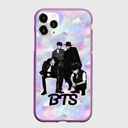 Чехол iPhone 11 Pro матовый BTS черно-белый стиль