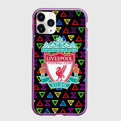 Чехол iPhone 11 Pro матовый Liverpool pattern neon