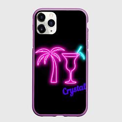 Чехол iPhone 11 Pro матовый Crystal nightwear, цвет: 3D-фиолетовый