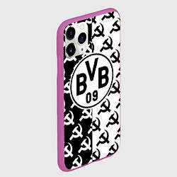 Чехол iPhone 11 Pro матовый Borussia паттерн ссср, цвет: 3D-фиолетовый — фото 2