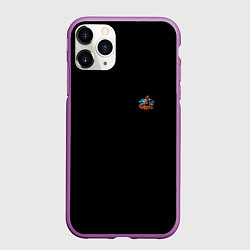 Чехол iPhone 11 Pro матовый Motocross mountains, цвет: 3D-фиолетовый