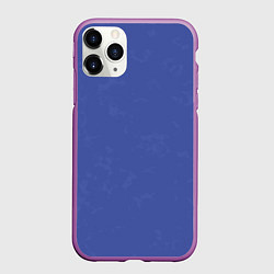Чехол iPhone 11 Pro матовый Ярко синий с текстурой, цвет: 3D-фиолетовый