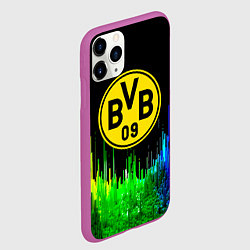 Чехол iPhone 11 Pro матовый Borussia градиент текстура, цвет: 3D-фиолетовый — фото 2