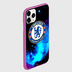 Чехол iPhone 11 Pro матовый Челси неоновый космос, цвет: 3D-фиолетовый — фото 2