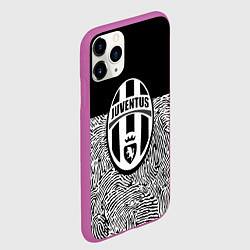 Чехол iPhone 11 Pro матовый Juventus отпечатки текстура, цвет: 3D-фиолетовый — фото 2
