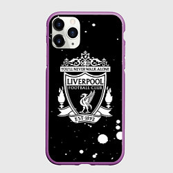 Чехол iPhone 11 Pro матовый Liverpool белые текстура краски