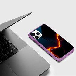 Чехол iPhone 11 Pro матовый Breaking block, цвет: 3D-фиолетовый — фото 2