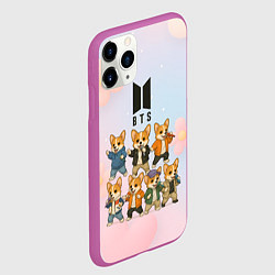 Чехол iPhone 11 Pro матовый Корги BTS, цвет: 3D-фиолетовый — фото 2