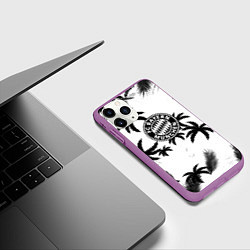 Чехол iPhone 11 Pro матовый Бавария Мюнхен тропики, цвет: 3D-фиолетовый — фото 2