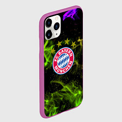 Чехол iPhone 11 Pro матовый Бавария Мюнхен огонь, цвет: 3D-фиолетовый — фото 2
