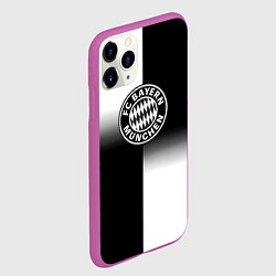 Чехол iPhone 11 Pro матовый Бавария Мюнхен геометрия градиент, цвет: 3D-фиолетовый — фото 2