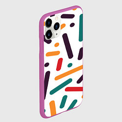 Чехол iPhone 11 Pro матовый Oval oil, цвет: 3D-фиолетовый — фото 2